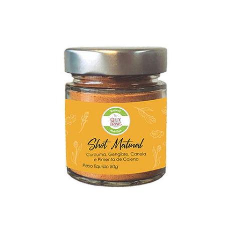 Shot Matinal - Cúrcuma, Canela Do Ceilão, Gengibre E Pimenta Caiena - 50g - QLY ERVAS Menor preço em Shot Matinal - Cúrcuma, Canela Do Ceilão, Gengibre E Pimenta Caiena - 50g - QLY ERVAS