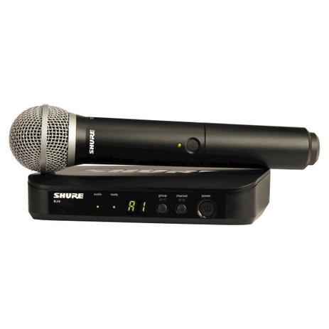 Shure BLX24/PG58 Microfone sem Fio de Mão Menor preço em Shure BLX24/PG58 Microfone sem Fio de Mão