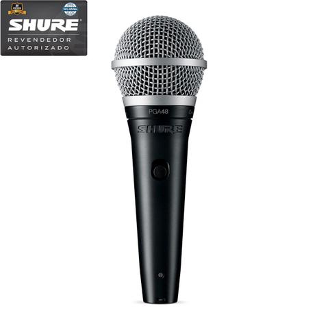 Shure - Microfone Vocal Dinâmico Cardióide PGA48 QTR Menor preço em Shure - Microfone Vocal Dinâmico Cardióide PGA48 QTR