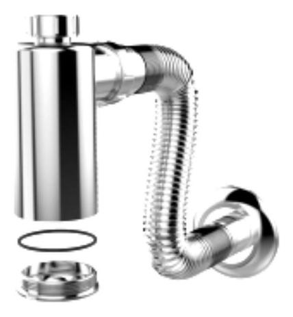 Sifão Com Copo Compacto Cromado Para Lavatórios e Pias - BLUKIT Menor preço em Sifão Com Copo Compacto Cromado Para Lavatórios e Pias - BLUKIT