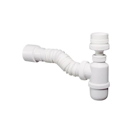 Sifão Copo Saída Flexível 3 em 1 Branco - Gtres Menor preço em Sifão Copo Saída Flexível 3 em 1 Branco - Gtres