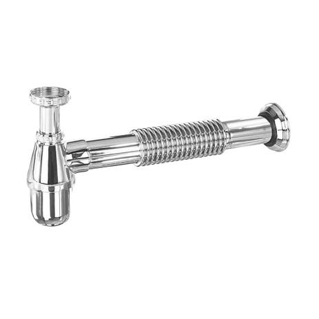 Sifão para lavatórios 1” x 1.1/2” com tubo de saída corrugado 30cm cromado Esteves Menor preço em Sifão para lavatórios 1” x 1.1/2” com tubo de saída corrugado 30cm cromado Esteves