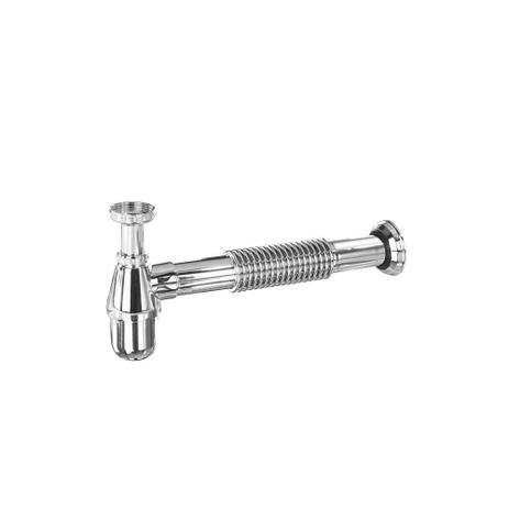 Sifão para tanque 1.1/4” x 2” com tubo de saída corrugado 30cm cromado Esteves Menor preço em Sifão para tanque 1.1/4” x 2” com tubo de saída corrugado 30cm cromado Esteves