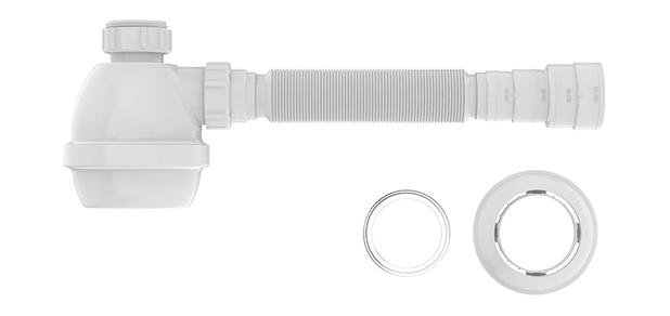 Sifão Sanfonado Flexível Universal com Copo Blukit Menor preço em Sifão Sanfonado Flexível Universal com Copo Blukit