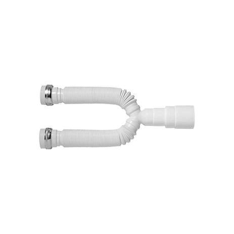 Sifão Tubo Extensivo Duplo Universal Branco com Porca Metálica - Blukit Menor preço em Sifão Tubo Extensivo Duplo Universal Branco com Porca Metálica - Blukit