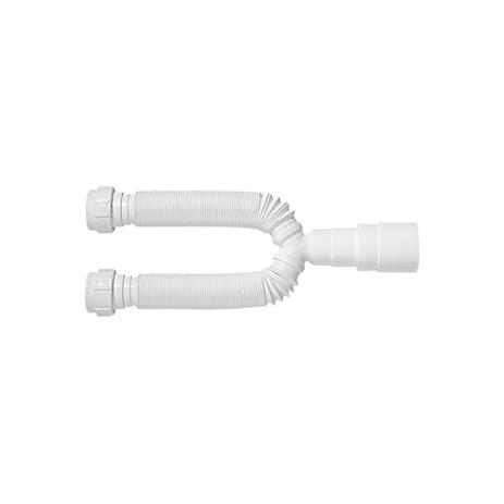 Sifão Tubo Extensivo Duplo Universal Branco com Porca Pp - Blukit Menor preço em Sifão Tubo Extensivo Duplo Universal Branco com Porca Pp - Blukit