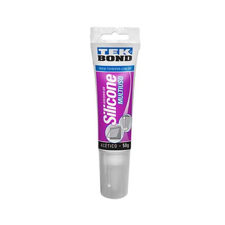 Silicone Acético Multiuso Transparente Tubo 50g Tekbond Menor preço em Silicone Acético Multiuso Transparente Tubo 50g Tekbond