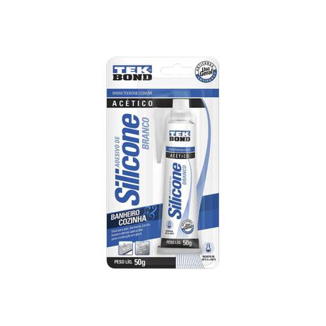 Silicone Acético Uso Geral 50g Branco - Tekbond Menor preço em Silicone Acético Uso Geral 50g Branco - Tekbond