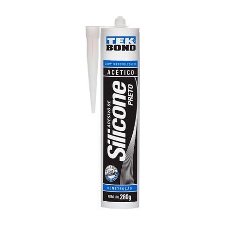 Silicone para vedação 280 gramas acético (Preto) - Tekbond Menor preço em Silicone para vedação 280 gramas acético (Preto) - Tekbond