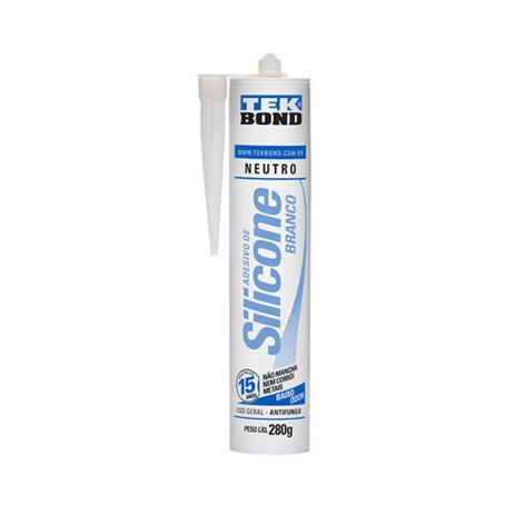 Silicone para vedação 280 gramas antifungo acético (Branco) - Tekbond Menor preço em Silicone para vedação 280 gramas antifungo acético (Branco) - Tekbond