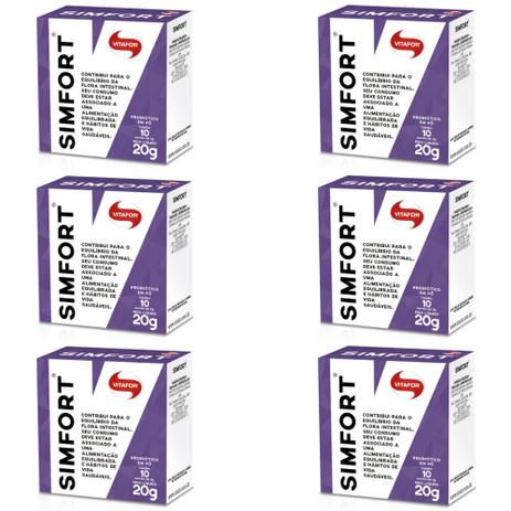 Simfort Probiótico Sachês 10x2g (Kit C/06) Menor preço em Simfort Probiótico Sachês 10x2g (Kit C/06)