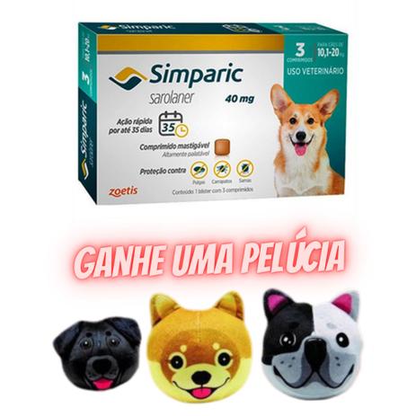 Simparic antipulgas, carrapatos e sarnas para Cães 10,1 a 20kg com 3 comprimidos - Zoetis é ruim? Simparic antipulgas, carrapatos e sarnas para Cães 10,1 a 20kg com 3 comprimidos - Zoetis é boa?