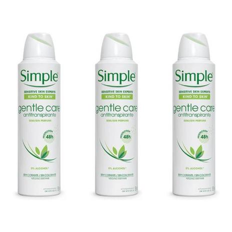 Simple Glente Care Desodorante Aerosol Feminino 150ml (Kit C/03) Menor preço em Simple Glente Care Desodorante Aerosol Feminino 150ml (Kit C/03)
