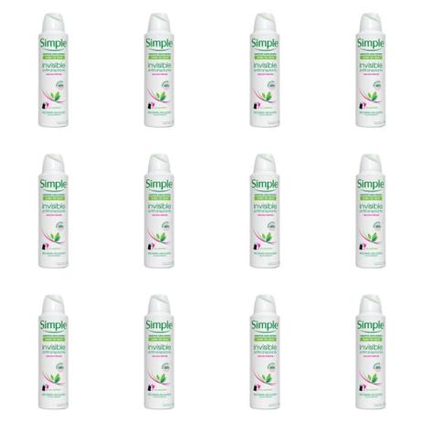 Simple Invisible Desodorante Aerosol S/ Perfume Feminino 150ml (Kit C/12) Menor preço em Simple Invisible Desodorante Aerosol S/ Perfume Feminino 150ml (Kit C/12)