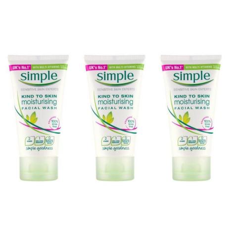 Simple Moisturising Sabonete Facial 50ml (Kit C/03) Menor preço em Simple Moisturising Sabonete Facial 50ml (Kit C/03)