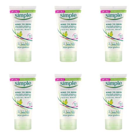 Simple Moisturising Sabonete Facial 50ml (Kit C/06) Menor preço em Simple Moisturising Sabonete Facial 50ml (Kit C/06)