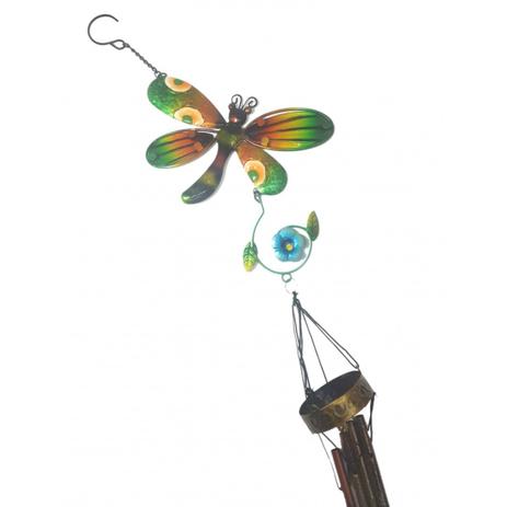 Menor preço em Sino dos Ventos Mensageiro Jardim Varanda Para Relaxamento Libelula Ponta Verde (sin-9) - Braslu