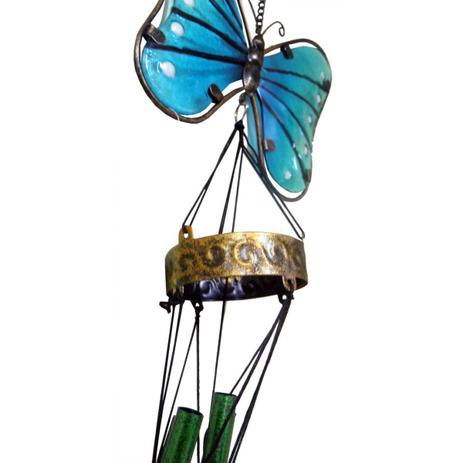 Sino Dos Ventos Relaxamento Forma De Borboleta Azul - Braslu Menor preço em Sino Dos Ventos Relaxamento Forma De Borboleta Azul - Braslu
