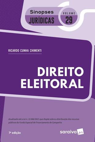 SINOPSES JURIDICAS 29 - DIREITO ELEITORAL - 8ª ED - Saraiva juridica Menor preço em SINOPSES JURIDICAS 29 - DIREITO ELEITORAL - 8ª ED - Saraiva juridica