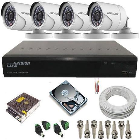 Sistema cftv com 4 câmeras Full HD 2.0 Megapixel DVR Luxvision ECD ALL HD 4 canais Menor preço em Sistema cftv com 4 câmeras Full HD 2.0 Megapixel DVR Luxvision ECD ALL HD 4 canais