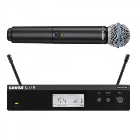 Sistema de Microfone Sem Fio BLX24RBR/BETA58 SHURE Menor preço em Sistema de Microfone Sem Fio BLX24RBR/BETA58 SHURE