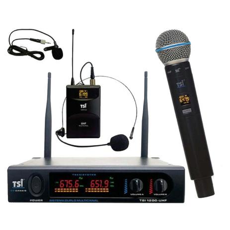 Sistema de Microfone sem Fio Duplo TSI-1200 CLI UHF - TSI é boa?