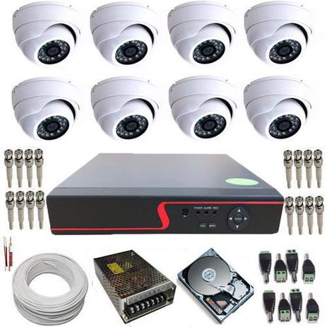 Sistema de Monitoramento 8 Câmeras Dome Ferro com Resolução AHD 1.3 MP + DVR com Acesso a Internet. - Power Menor preço em Sistema de Monitoramento 8 Câmeras Dome Ferro com Resolução AHD 1.3 MP + DVR com Acesso a Internet. - Power