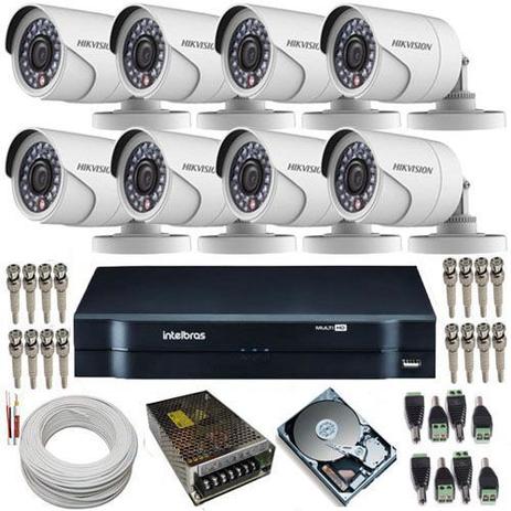 Sistema de Monitoramento 8 Câmeras Full HD 1080p 2 Megapixel + DVR Intelbras MHDX 1008 Menor preço em Sistema de Monitoramento 8 Câmeras Full HD 1080p 2 Megapixel + DVR Intelbras MHDX 1008