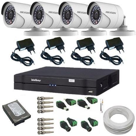 Sistema de Vigilância 4 Câmeras Full HD 1080p 2.0 Mp DVR Intelbras Multi HD Menor preço em Sistema de Vigilância 4 Câmeras Full HD 1080p 2.0 Mp DVR Intelbras Multi HD