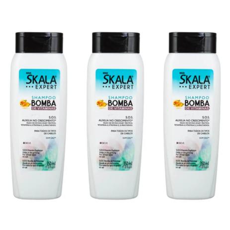 Menor preço em Skala Bomba Vitamina Shampoo 350ml (Kit C/03)