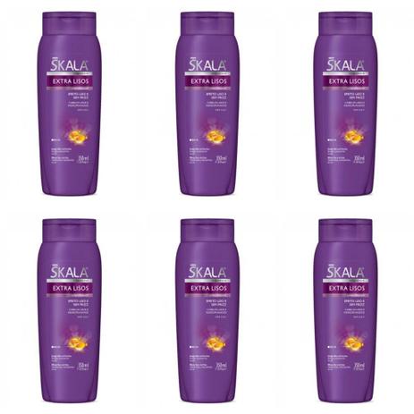 Skala Extra Lisos Shampoo 350ml (Kit C/06) Menor preço em Skala Extra Lisos Shampoo 350ml (Kit C/06)