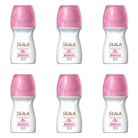 Skala Leite De Arroz/ Rosas Desodorante Rollon 60ml (Kit C/06) Menor preço em Skala Leite De Arroz/ Rosas Desodorante Rollon 60ml (Kit C/06)