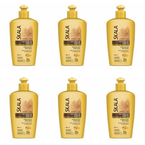Skala Manteiga De Karité Creme P/ Pentear 250g (Kit C/06) Menor preço em Skala Manteiga De Karité Creme P/ Pentear 250g (Kit C/06)