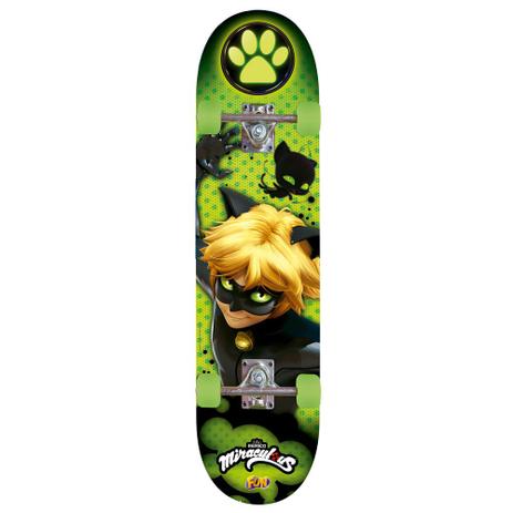 Skate - Cat Noir - Com Acessórios de Segurança - Fun Menor preço em Skate - Cat Noir - Com Acessórios de Segurança - Fun