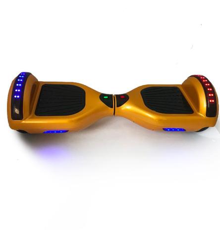 Skate Elétrico Hoverboard 6.5” DOURADO Bluetooth e LED com Bolsa - Bateria Samsung - Smart Balance Menor preço em Skate Elétrico Hoverboard 6.5” DOURADO Bluetooth e LED com Bolsa - Bateria Samsung - Smart Balance