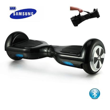 Skate Elétrico Hoverboard 6.5” PRETO Bluetooth e LED com Bolsa - Bateria Samsung - Smart Balance Menor preço em Skate Elétrico Hoverboard 6.5” PRETO Bluetooth e LED com Bolsa - Bateria Samsung - Smart Balance