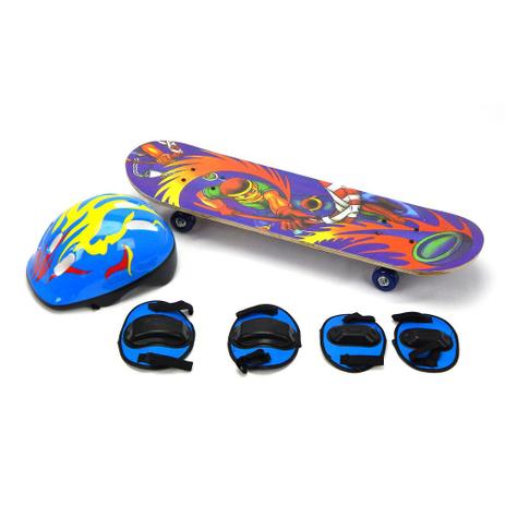 Skate kit capacete joelheira munhequeira - mc8688 unica - Mega compras é boa?