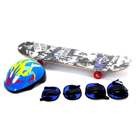 Skate kit capacete joelheira munhequeira - mc8695 unica - Mega compras Menor preço em Skate kit capacete joelheira munhequeira - mc8695 unica - Mega compras