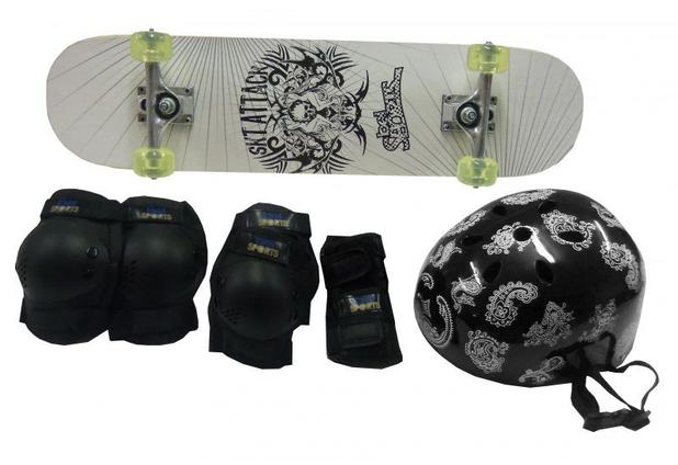 Skateboard Semi Pro + Kit Proteção Com ABS - Bel sports Menor preço em Skateboard Semi Pro + Kit Proteção Com ABS - Bel sports