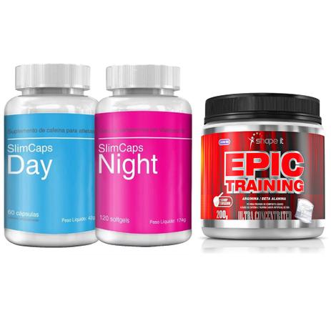SlimCaps (Kit Dia e Noite) + Epic Training - Shape it Menor preço em SlimCaps (Kit Dia e Noite) + Epic Training - Shape it
