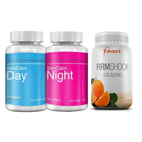 SlimCaps (Kit Dia e Noite) + Firm Shock - Shape it Menor preço em SlimCaps (Kit Dia e Noite) + Firm Shock - Shape it