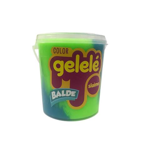 Slime Gelelé Balde Color 470G Verde e Azul - Doce Brinquedo Menor preço em Slime Gelelé Balde Color 470G Verde e Azul - Doce Brinquedo
