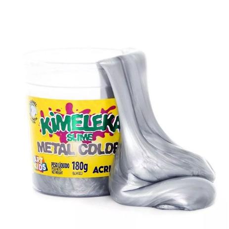 Slime Kimeleka Metal Colors Cinza 180G Art Kids - Acrilex Menor preço em Slime Kimeleka Metal Colors Cinza 180G Art Kids - Acrilex