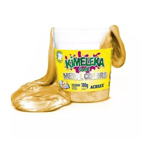 Slime Kimeleka Metal Colors Dourado 180G Art Kids - Acrilex Menor preço em Slime Kimeleka Metal Colors Dourado 180G Art Kids - Acrilex