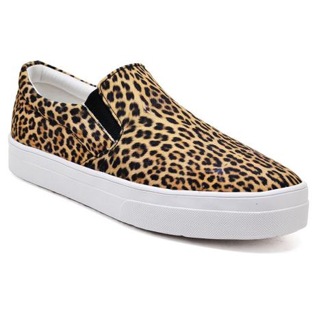 slip on feminino oncinha