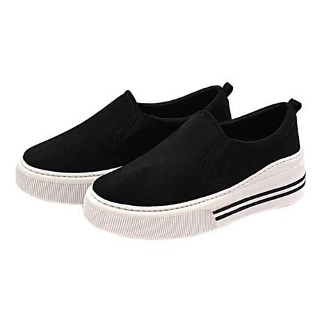 Slip On Gommix Shoes 112 Sola Alta Suede Preto - Slipper / Slip On Feminino  - Magazine Luiza