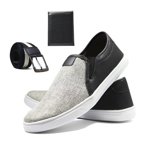 slip on masculino cinza