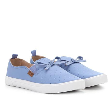 Slip On Moleca Lacinho Feminino Menor preço em Slip On Moleca Lacinho Feminino