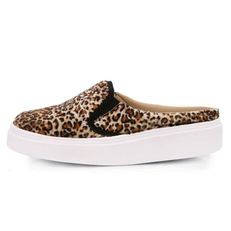 Slip On Mule Tenis Onlinee Estampa Onça Com Solado Reto - Slipper / Slip On  Feminino - Magazine Luiza