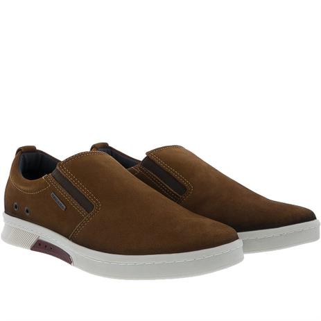 slip on couro marrom